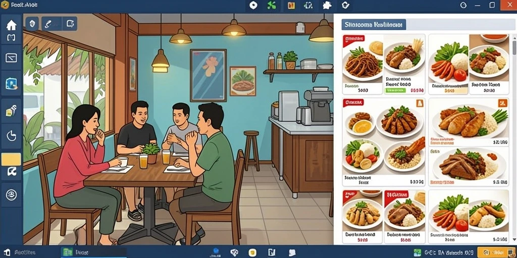Tampilan antarmuka pengguna yang menarik dan interaktif.