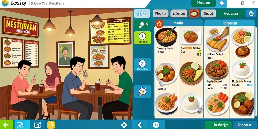 Screenshot menampilkan tampilan awal permainan yang menarik.